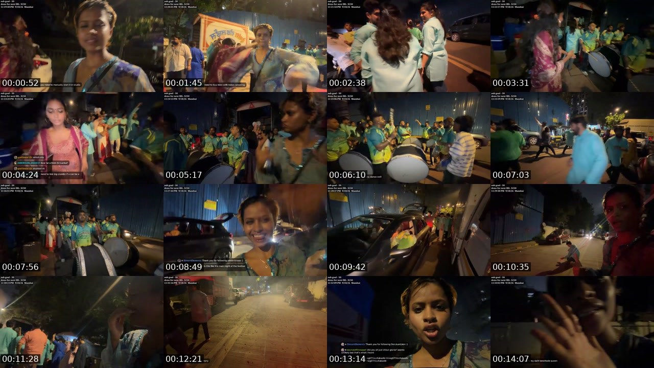 Contact-sheet preview of shaviwoo's Twitch recording