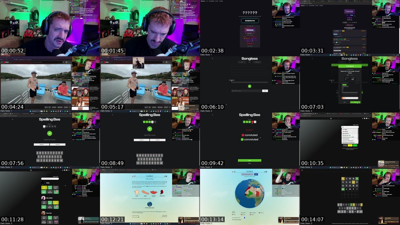 Contact-sheet preview of cochard's Twitch recording