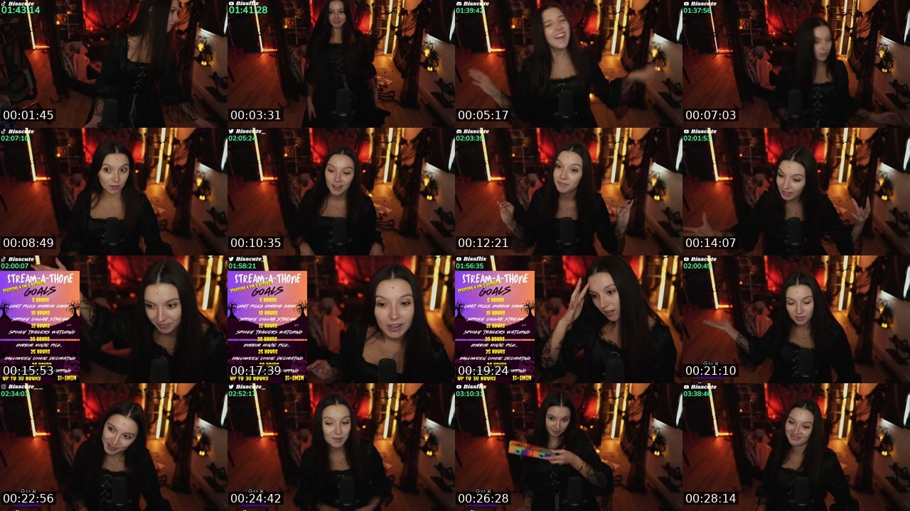 Contact-sheet preview of Bisscute's Twitch recording