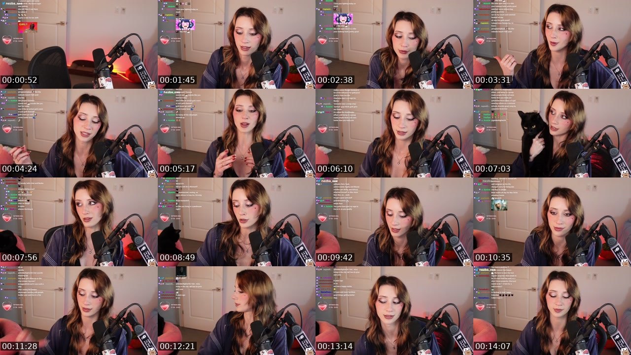 Contact-sheet preview of Nezba's Twitch recording