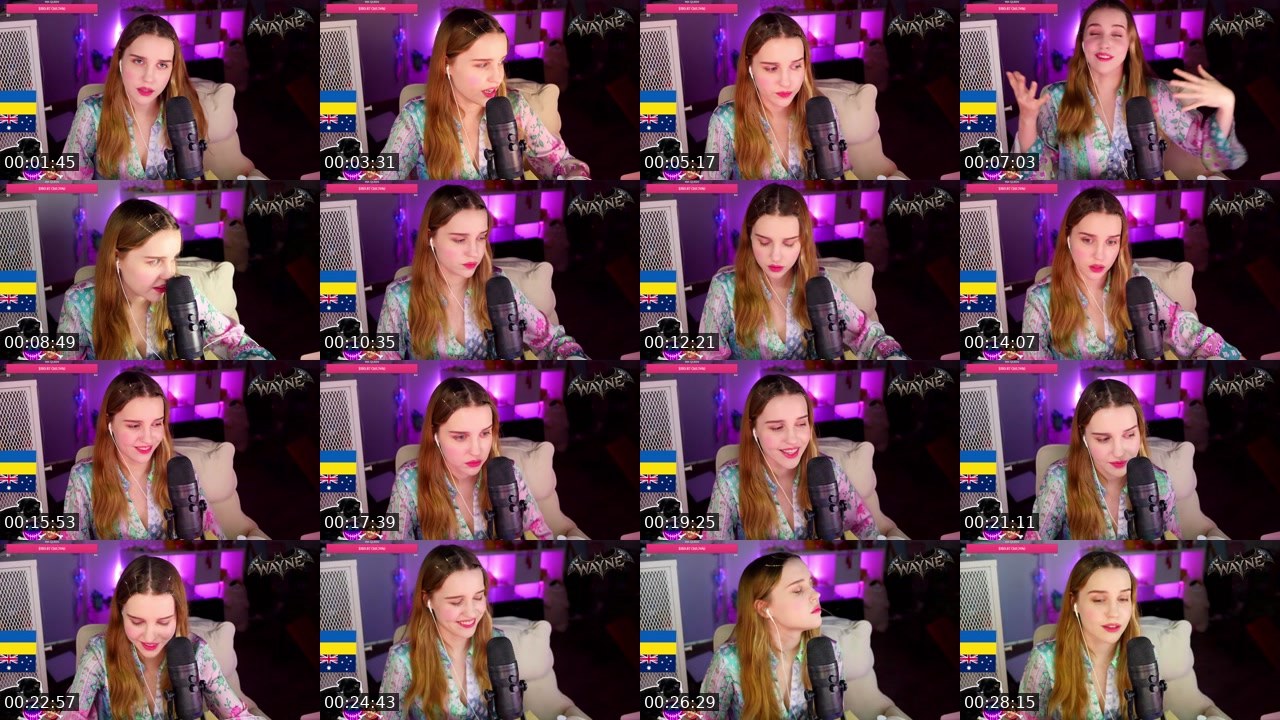 Contact-sheet preview of Yena_Peach's Twitch recording