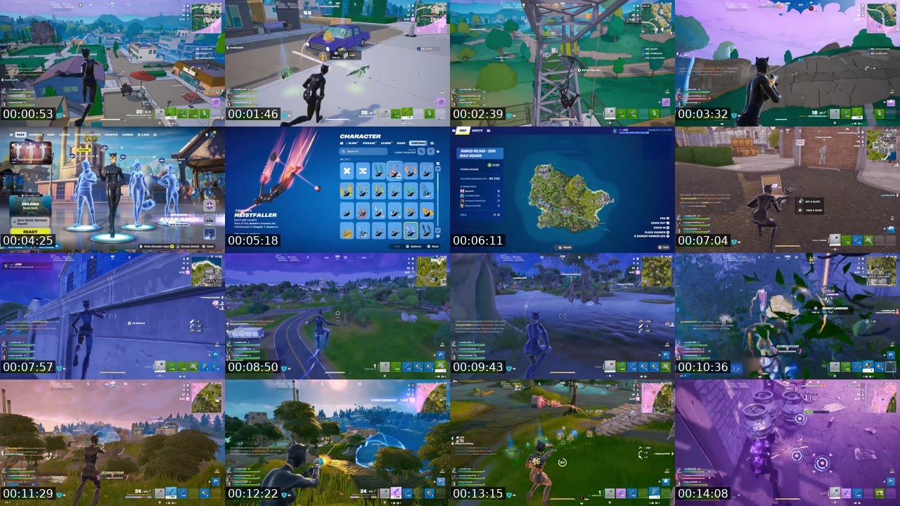 Contact-sheet preview of bbynini's Twitch recording