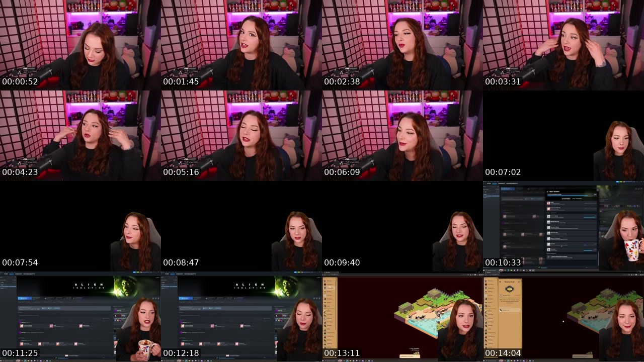 Contact-sheet preview of MadameDiablo's Twitch recording