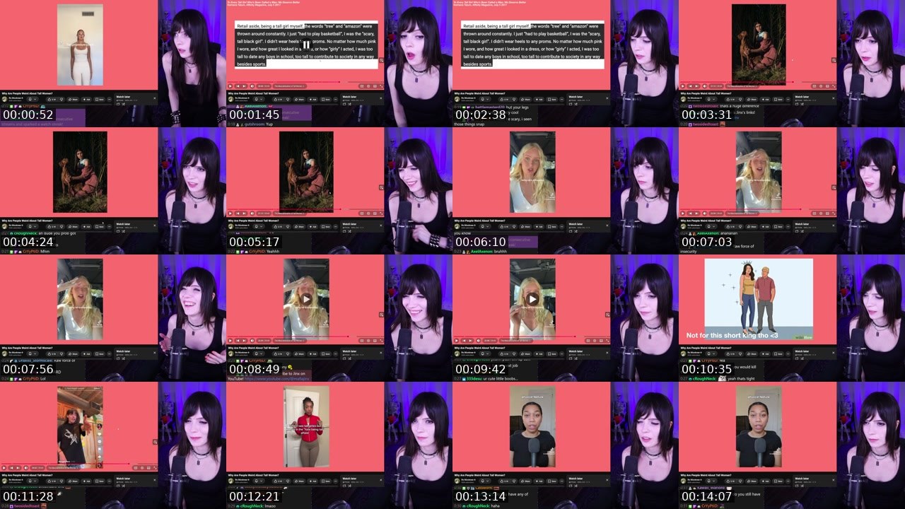 Contact-sheet preview of MafiaJinx's Twitch recording