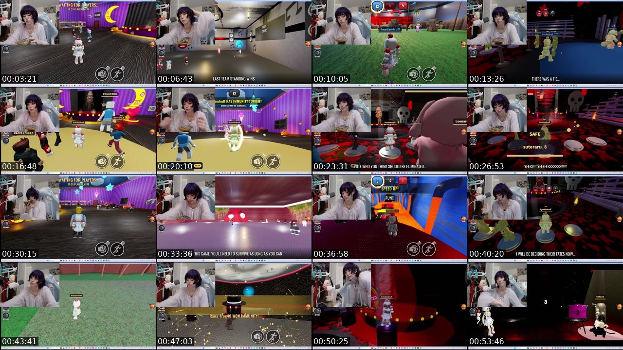 Contact-sheet preview of chickenburgerbaby's Twitch recording