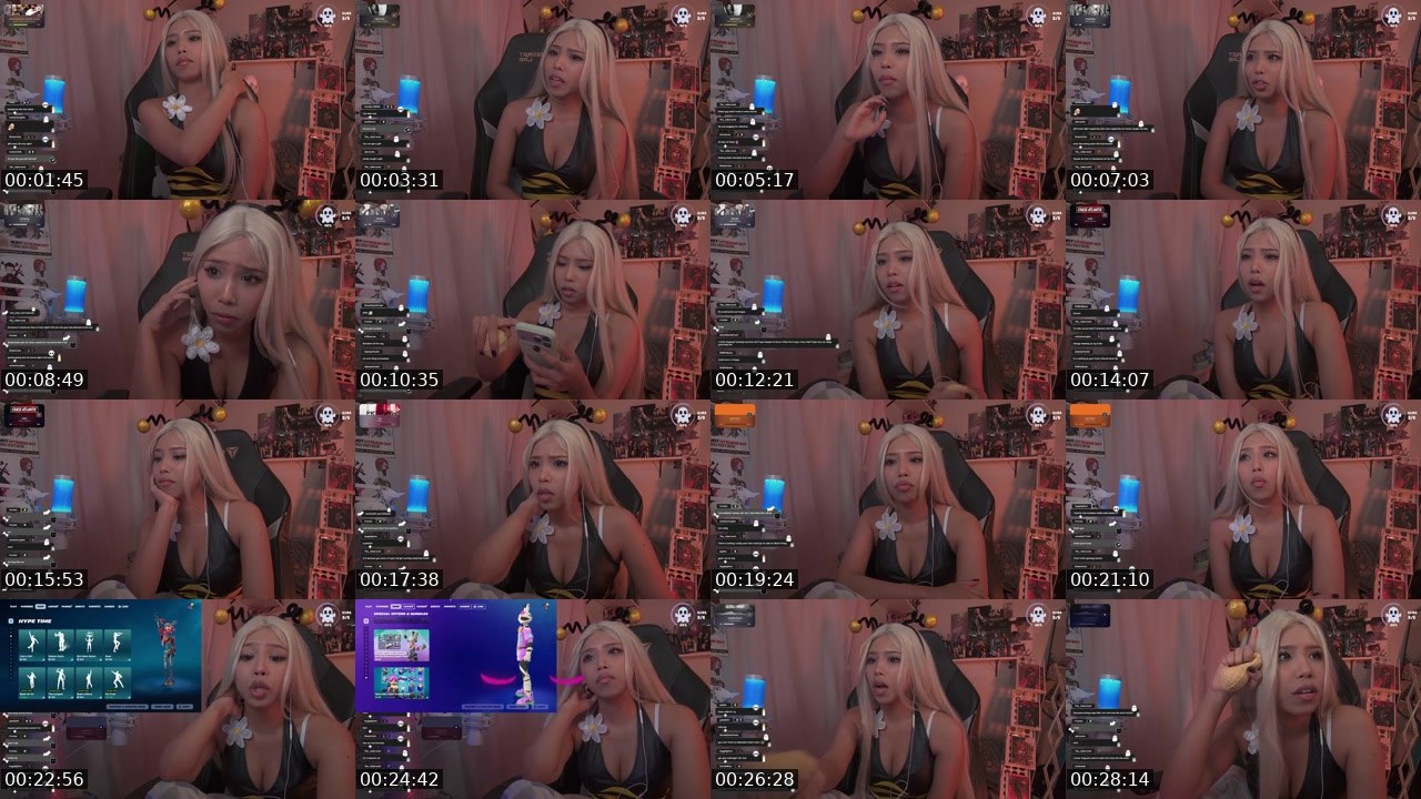 Contact-sheet preview of Toastming's Twitch recording