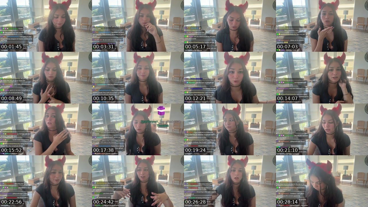 Contact-sheet preview of Kirbe's Twitch recording