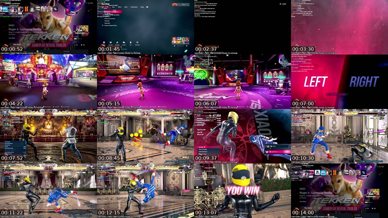 Contact-sheet preview of ARUUU's Twitch recording