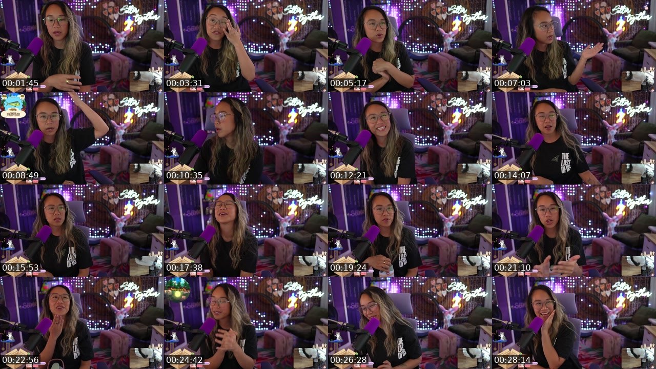 Contact-sheet preview of scillaxcats's Twitch recording