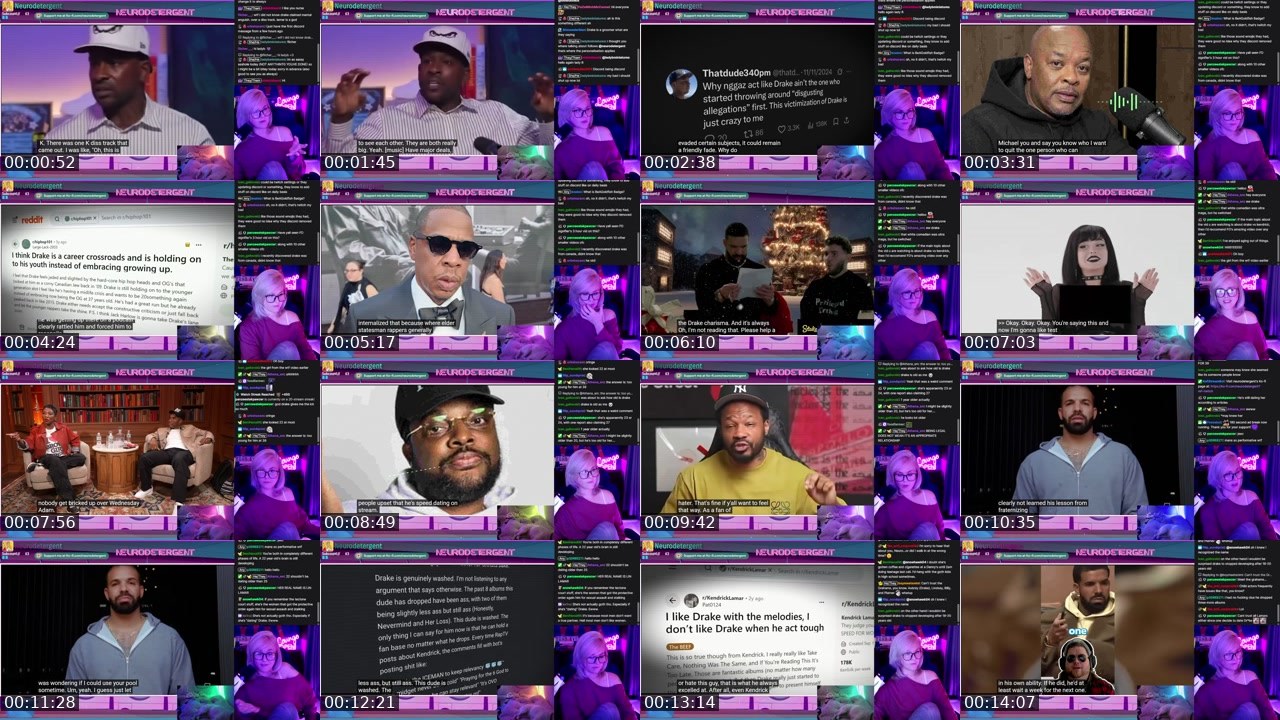 Contact-sheet preview of neurodetergent's Twitch recording
