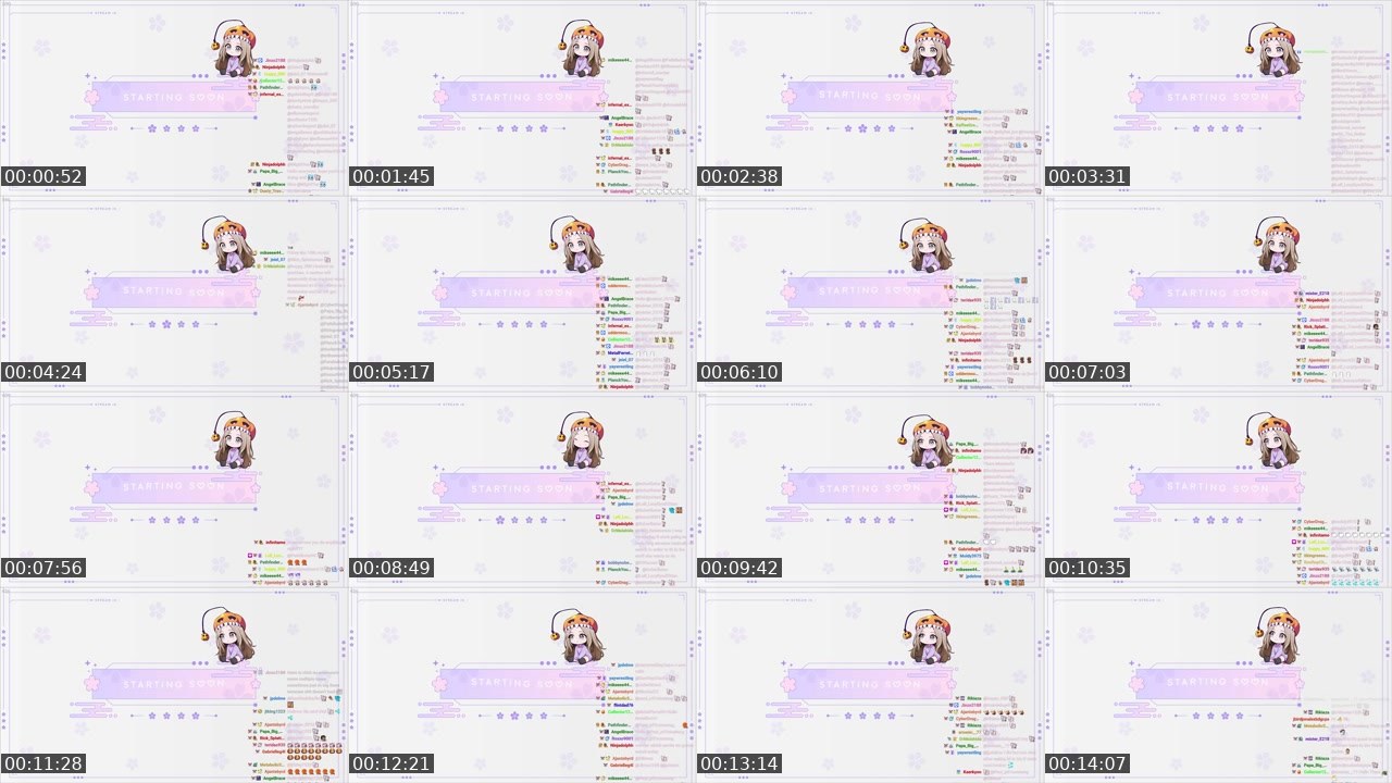 Contact-sheet preview of BluKitsune9's Twitch recording