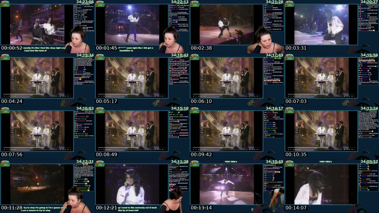 Contact-sheet preview of Kaceytron's Twitch recording