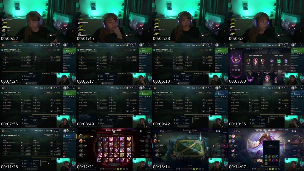 Contact-sheet preview of ressbie's Twitch recording