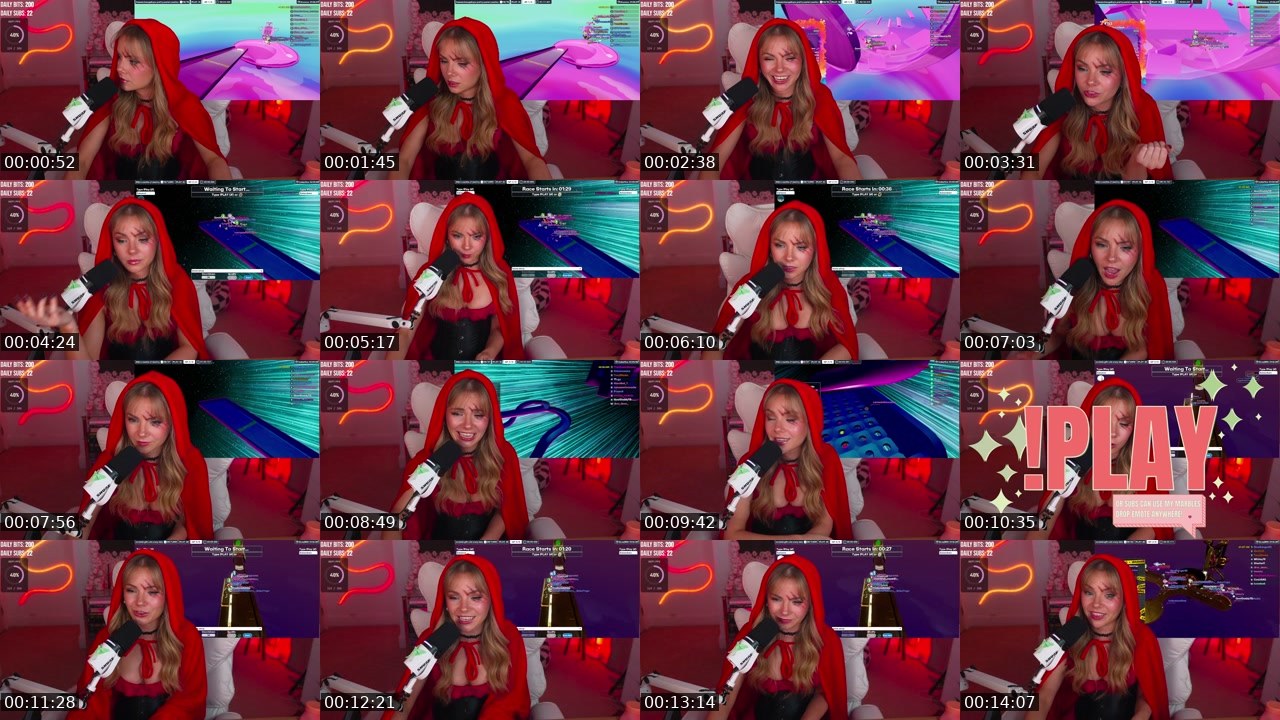 Contact-sheet preview of lunatic's Twitch recording