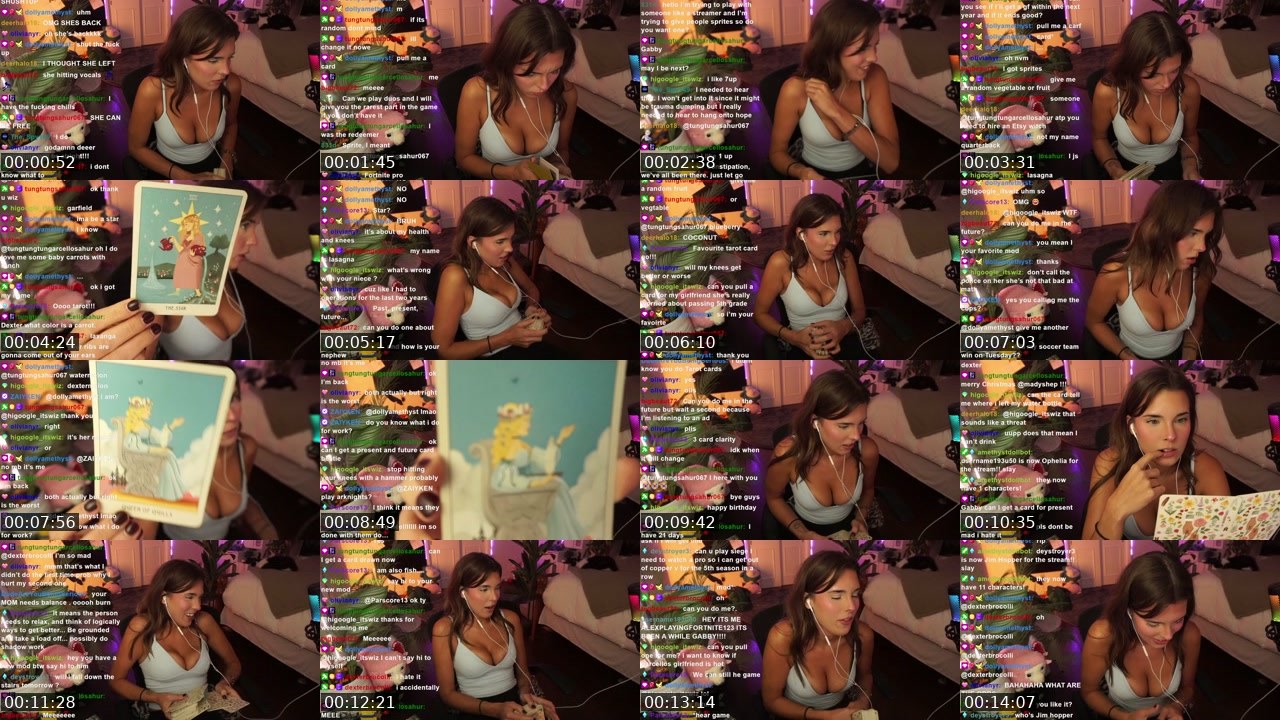 Contact-sheet preview of amethystdoll's Twitch recording