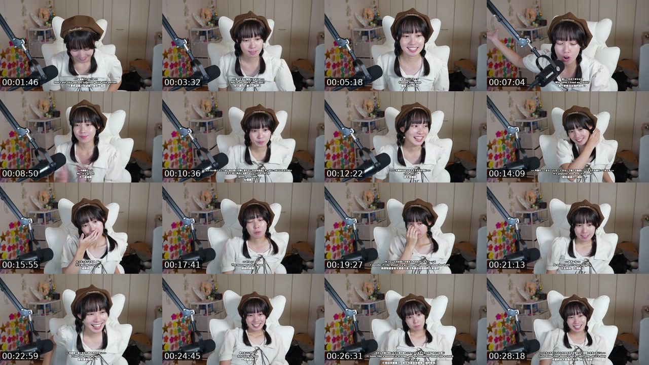 Contact-sheet preview of まるごとみかん's Twitch recording