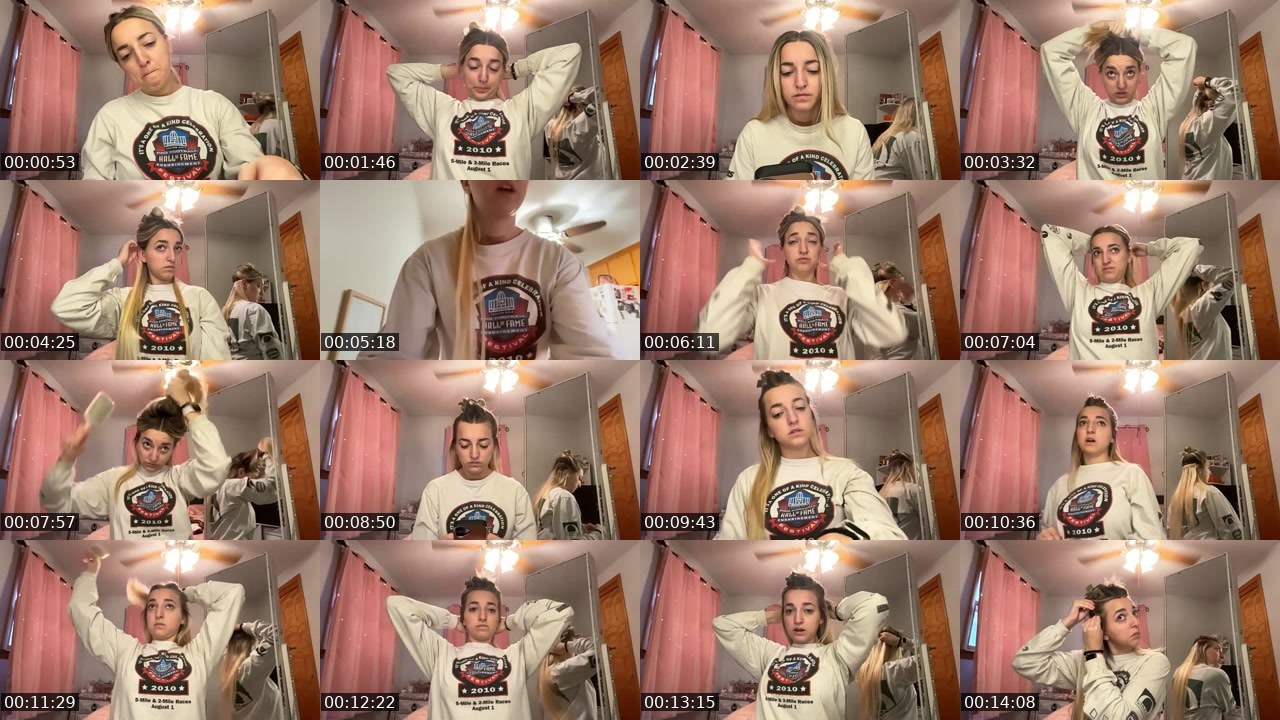 Contact-sheet preview of feefeelover25's Twitch recording