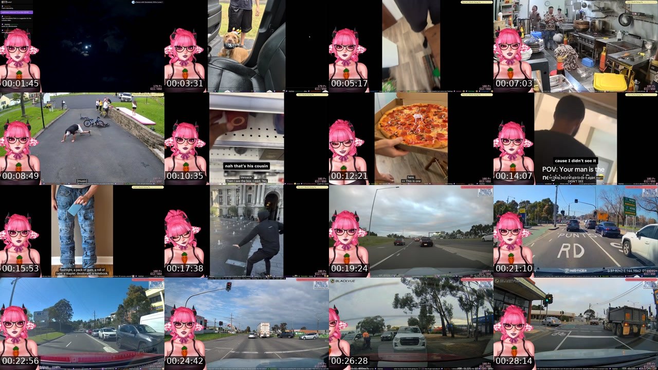Contact-sheet preview of akiwoo's Twitch recording