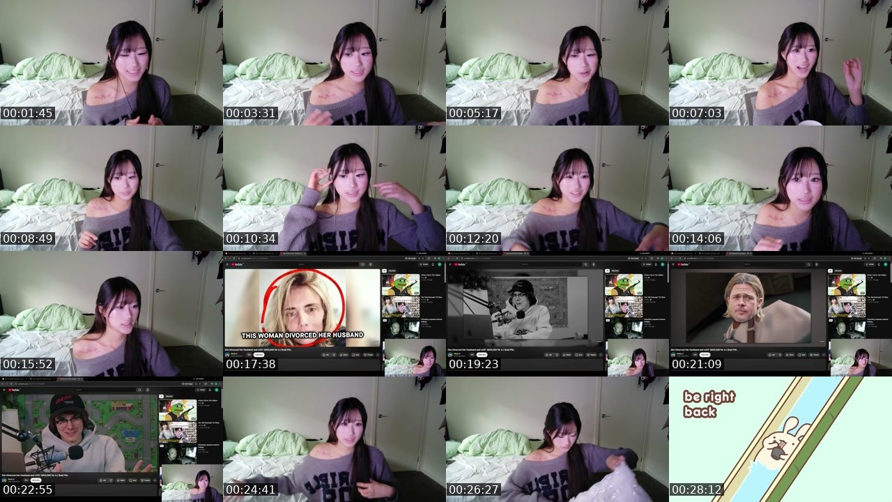 Contact-sheet preview of 8unny23's Twitch recording