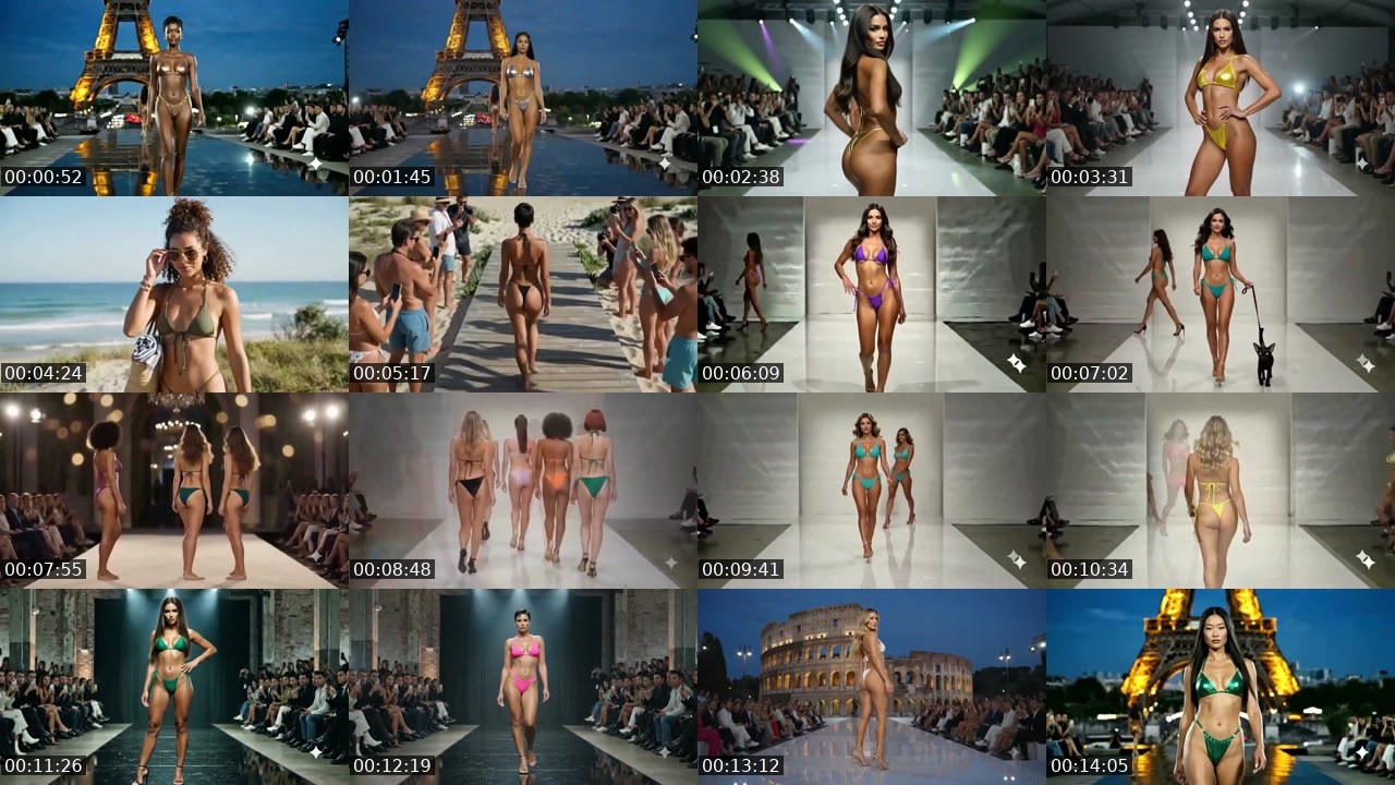 Contact-sheet preview of VibeRunway_24h's Twitch recording