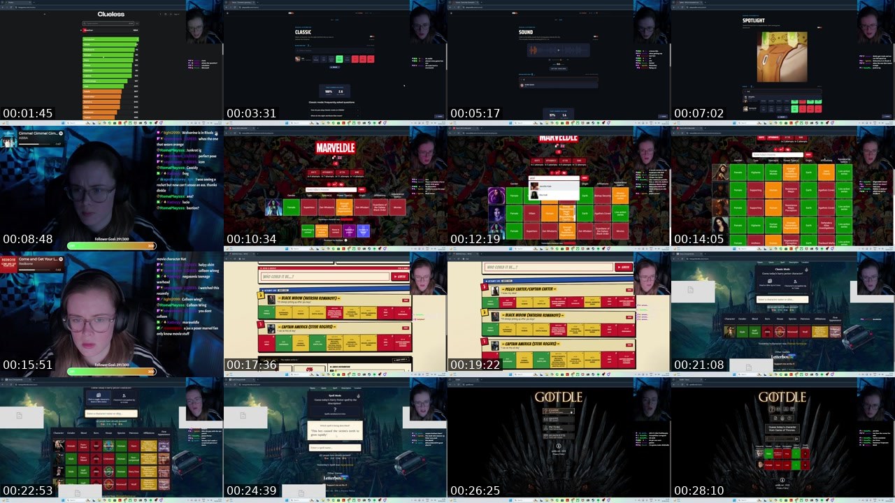 Contact-sheet preview of therealdinklebamp's Twitch recording