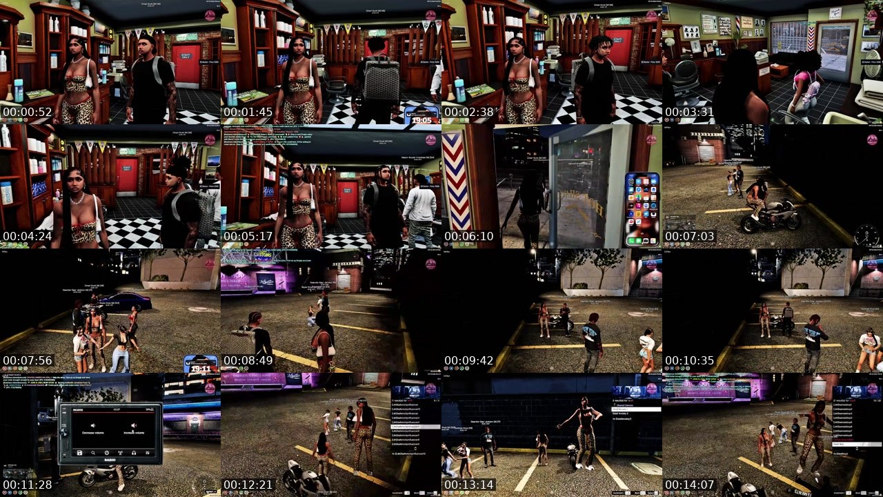 Contact-sheet preview of AdoreEbby's Twitch recording