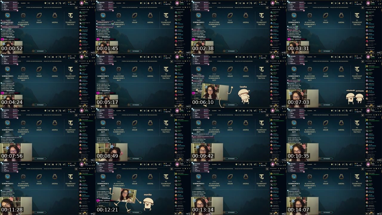 Contact-sheet preview of lismeii's Twitch recording