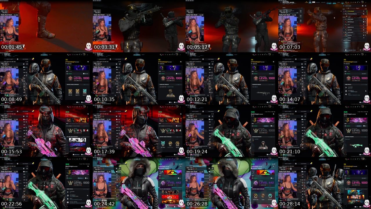 Contact-sheet preview of baibaigirl's Twitch recording