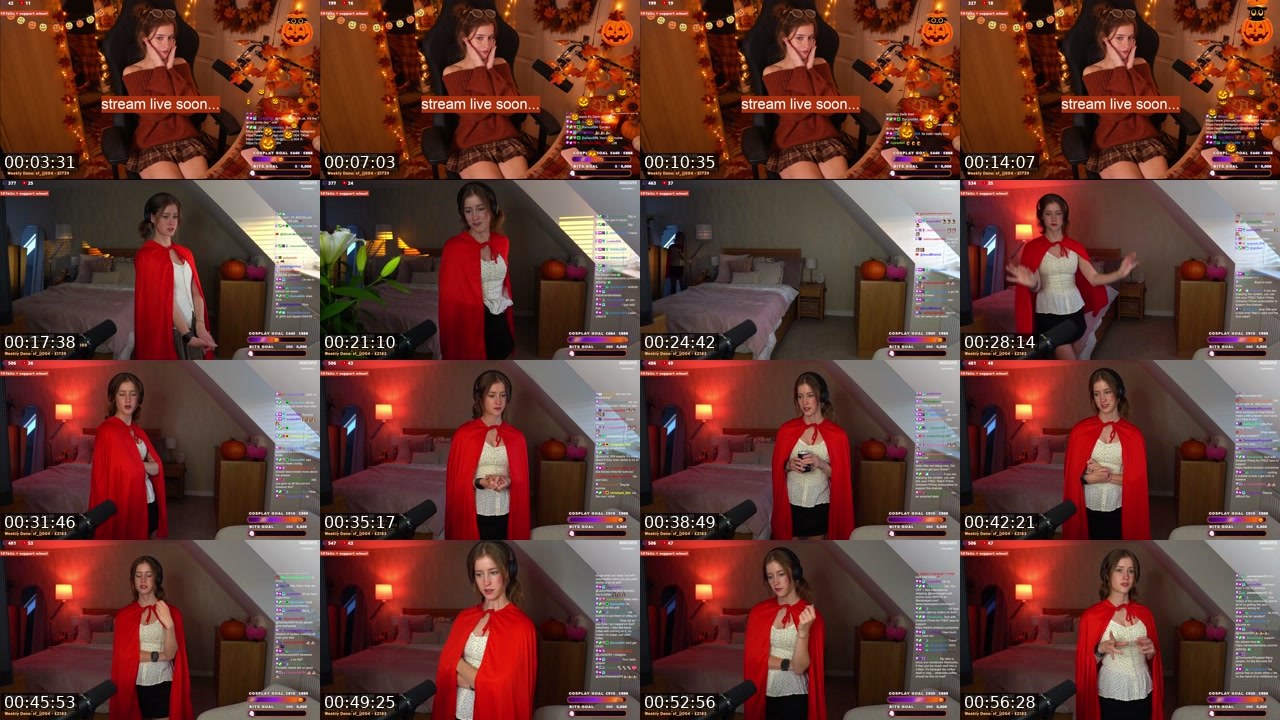 Contact-sheet preview of mira004's Twitch recording