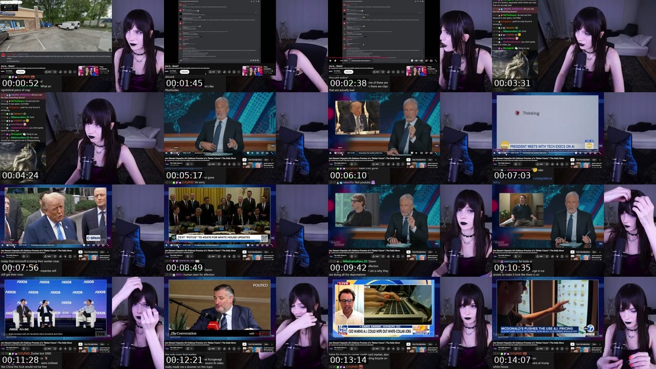 Contact-sheet preview of MafiaJinx's Twitch recording