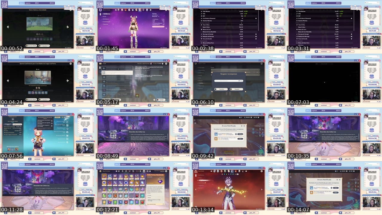 Contact-sheet preview of bbebela's Twitch recording