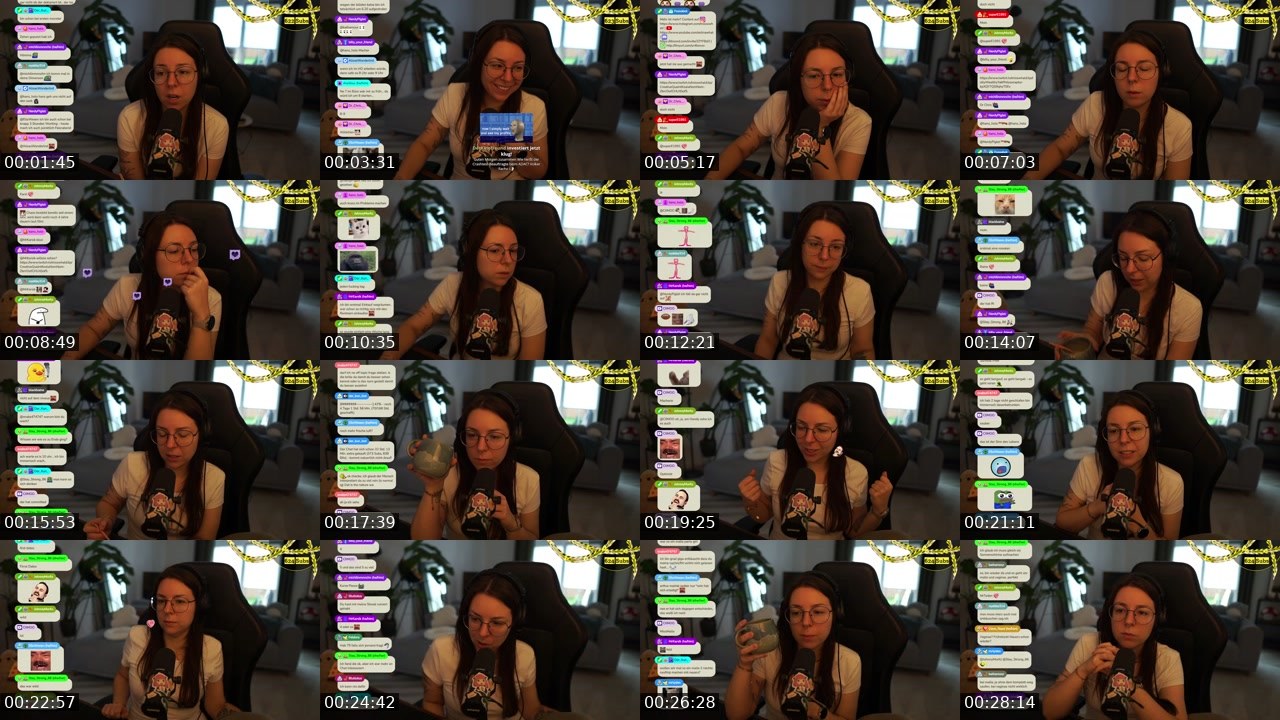 Contact-sheet preview of MissWhat's Twitch recording