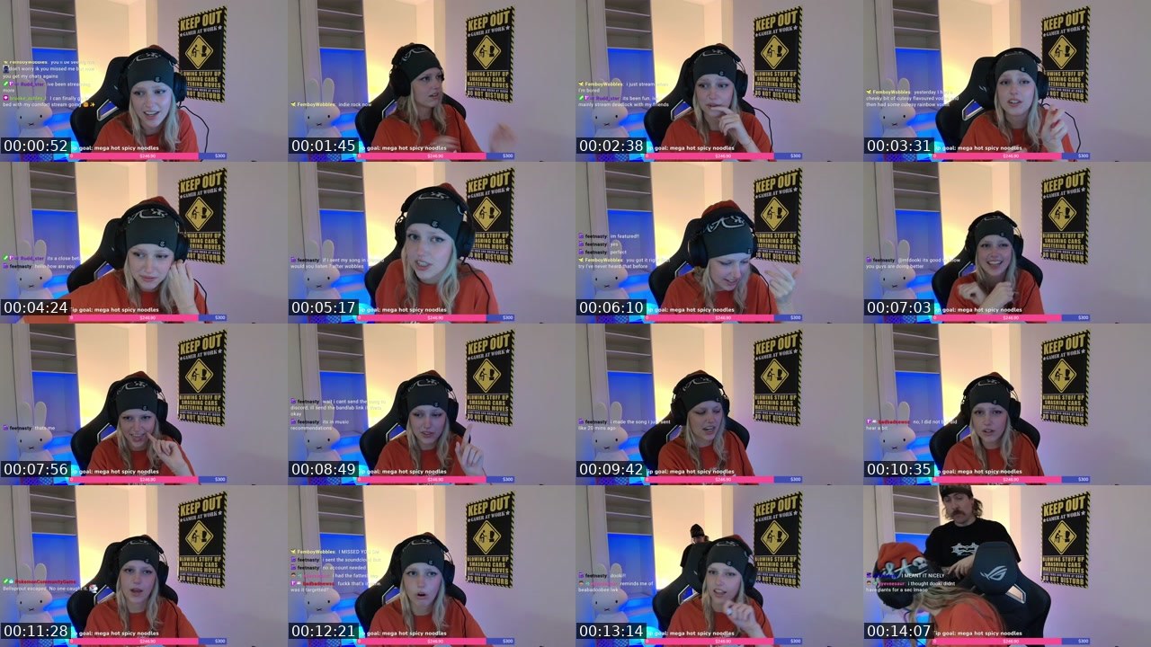 Contact-sheet preview of banonborfTV's Twitch recording