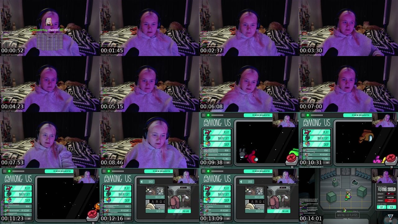 Contact-sheet preview of suhmuri's Twitch recording
