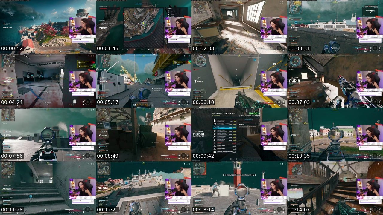 Contact-sheet preview of BlazeViolet's Twitch recording