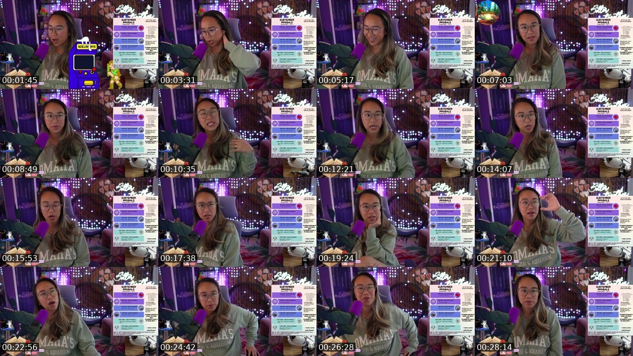 Contact-sheet preview of scillaxcats's Twitch recording