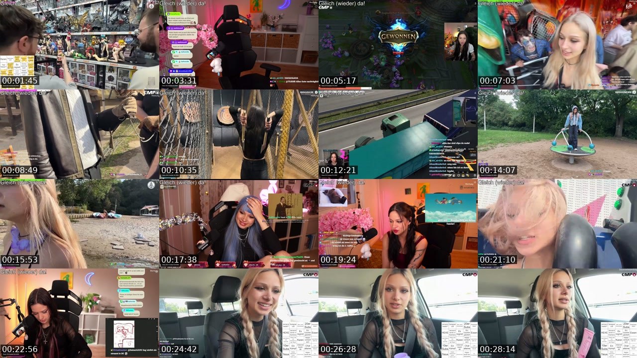 Contact-sheet preview of almostfeline's Twitch recording