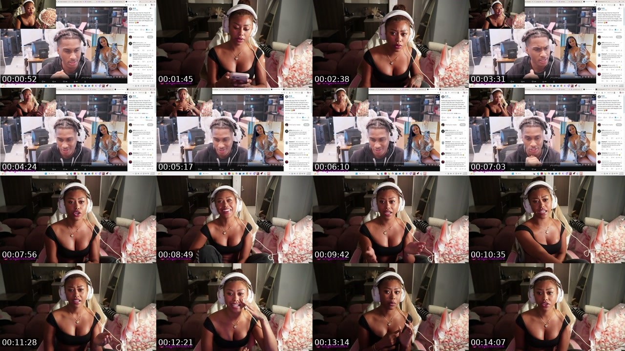 Contact-sheet preview of DejaRennae's Twitch recording