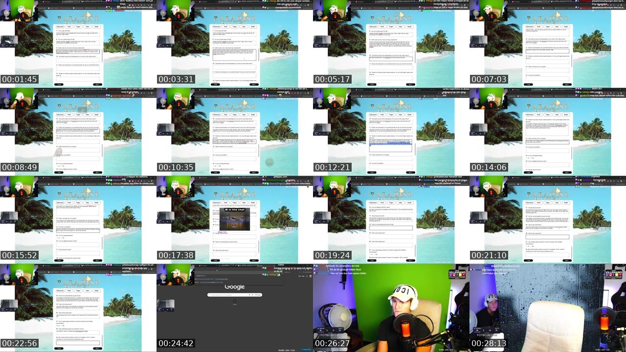 Contact-sheet preview of villemano's Twitch recording