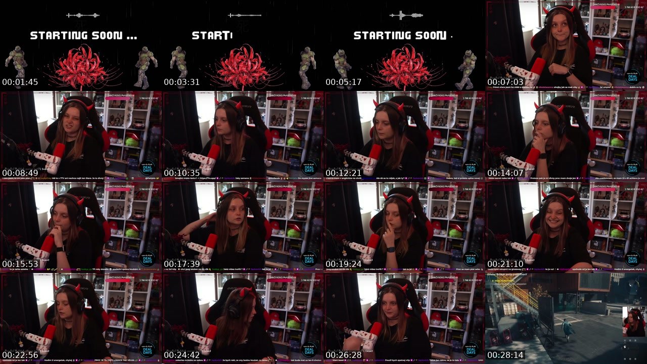 Contact-sheet preview of Mullersie's Twitch recording