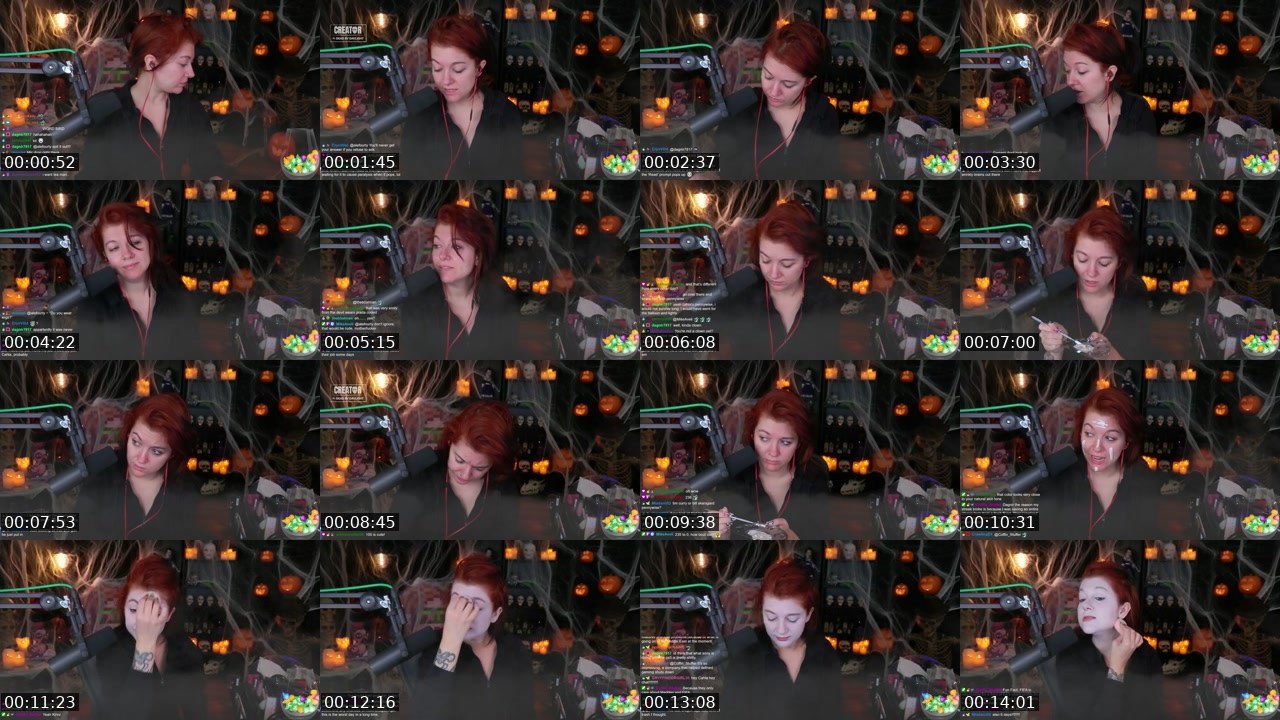 Contact-sheet preview of Cahlaflour's Twitch recording