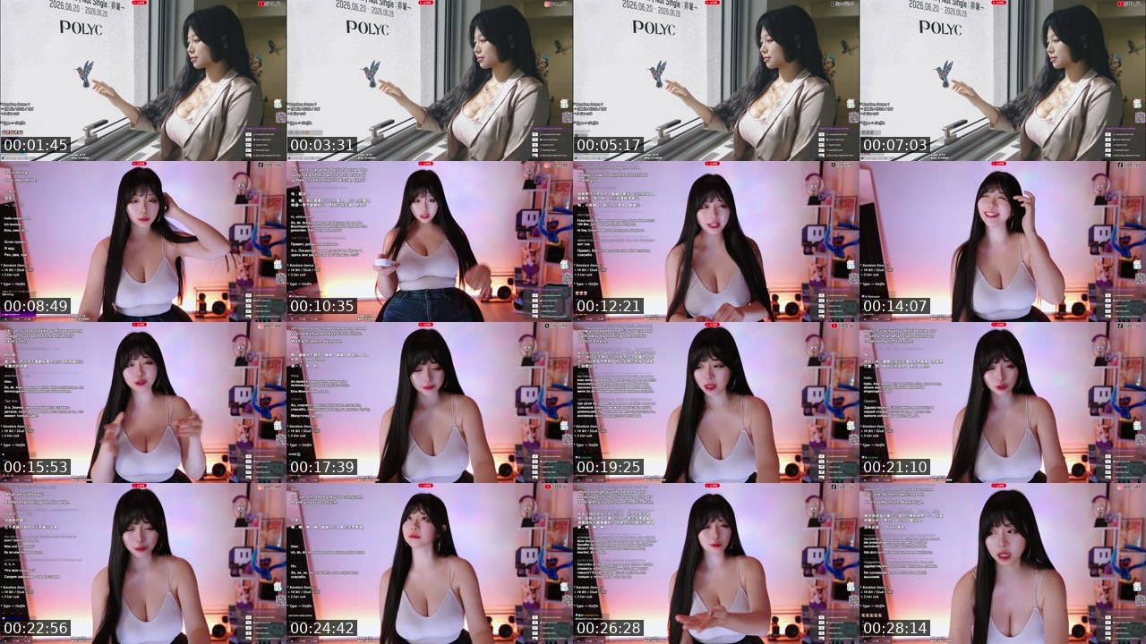 Contact-sheet preview of 해까닥여울이's Twitch recording