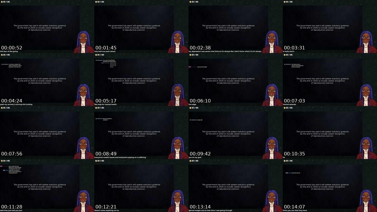 Contact-sheet preview of ItsMarigoldx's Twitch recording