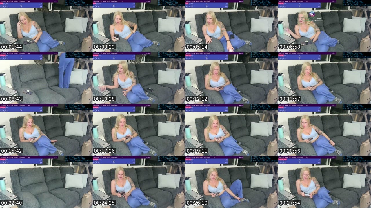 Contact-sheet preview of zuhlaynuh's Twitch recording