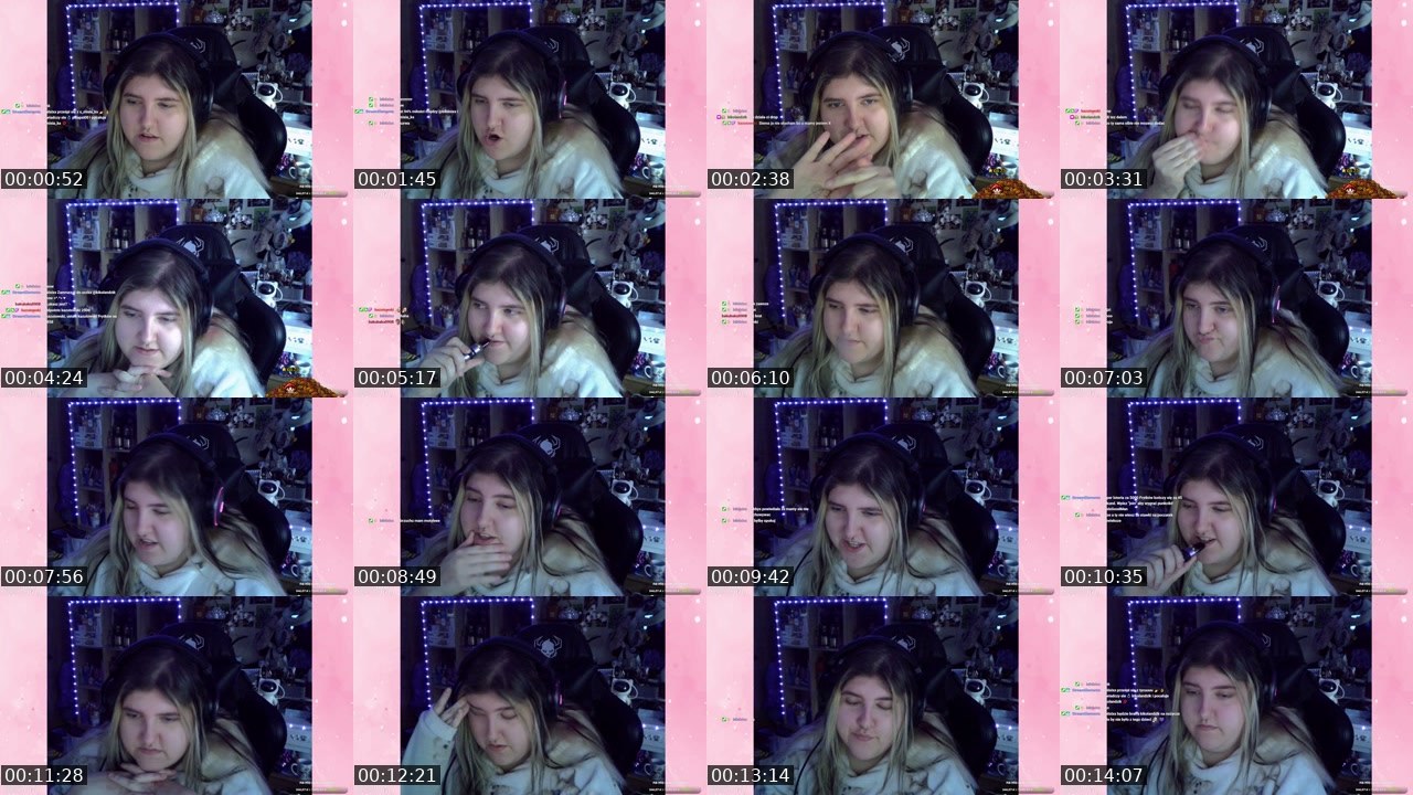 Contact-sheet preview of x_misia_ks's Twitch recording