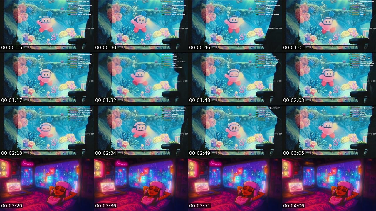 Contact-sheet preview of LanaeMack's Twitch recording