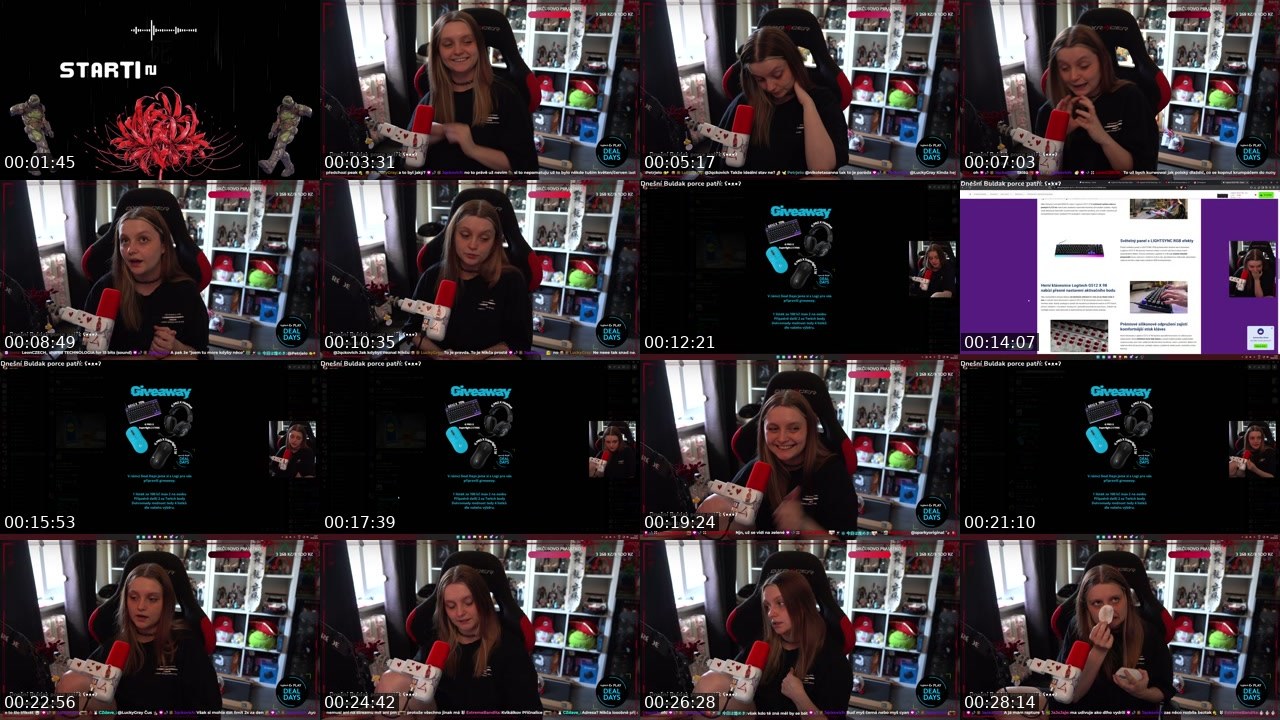 Contact-sheet preview of Mullersie's Twitch recording