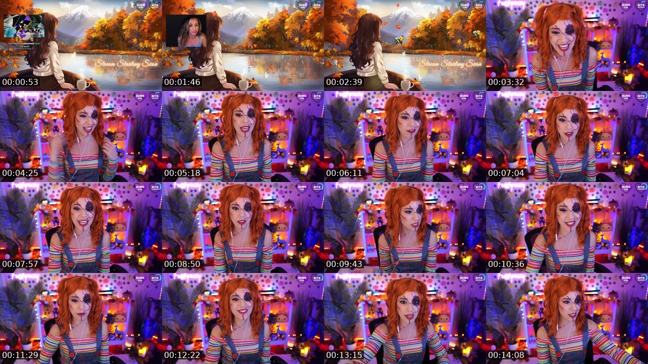 Contact-sheet preview of Fuzhpuzy's Twitch recording