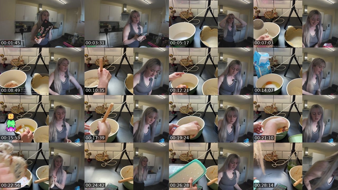 Contact-sheet preview of sarahbridgewater's Twitch recording