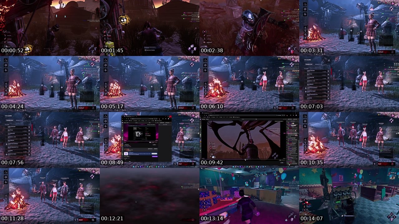 Contact-sheet preview of Alursi's Twitch recording